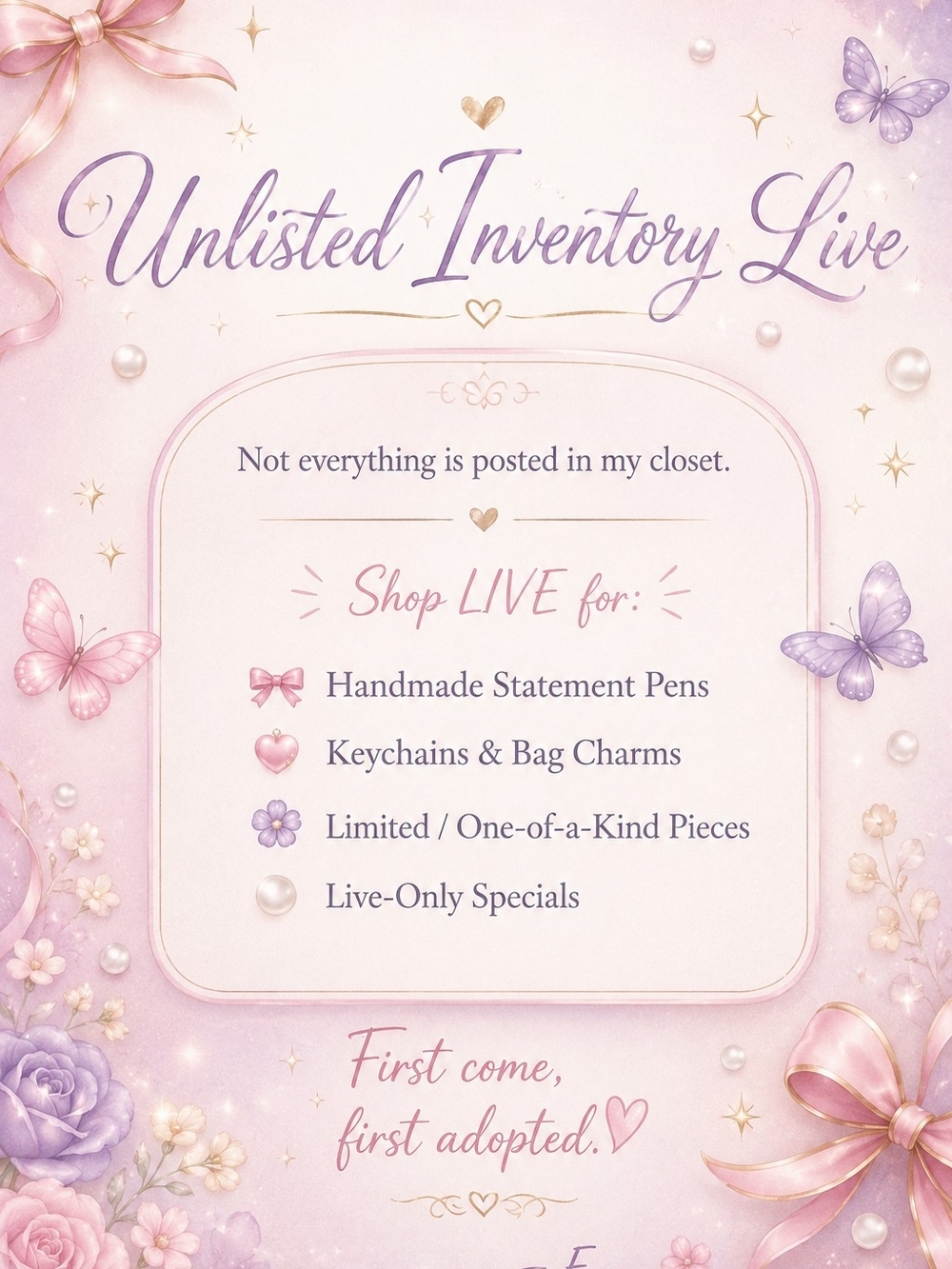 Unlisted Inventory Live: Event Poster